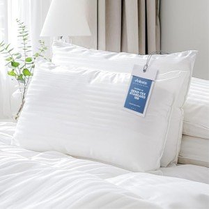 Ankwos Hypoallergenic Side Sleeper King Size Pillows Set of 2 - Soft and Cooling - Hotel Quality Soft Pillows with 100% Cotton Cover Down Alternative Filling,Oeko-TEX Certified