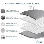 Bare Home Weighted Blanket for Adults and Kids 15lb (48" x 72") - All-Natural 100% Cotton - Premium Heavy Blanket Nontoxic Glass Beads (Light Grey, 48"x72")