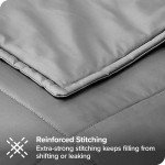 Bare Home Weighted Blanket for Adults and Kids 15lb (48" x 72") - All-Natural 100% Cotton - Premium Heavy Blanket Nontoxic Glass Beads (Light Grey, 48"x72")