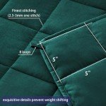 yescool Weighted Blanket for Adults (20 lbs, 60” x 80”, Dark Green) Cooling Heavy Blanket for Sleeping Perfect for 190-210 lbs, Queen Size Breathable Blanket with Premium Glass Bead, Machine Washable