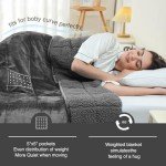 Aemicion Weighted Blankets Queen Size 20lbs for Adults,Soft Sherpa Fleece Heavy Weighted Blanket with Cozy Plush Flannel,Fluffy Warm Weighted Throw Blanket,60x80 inches,Dark Grey on Both Sides
