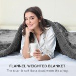 Aemicion Weighted Blankets Queen Size 20lbs for Adults,Soft Sherpa Fleece Heavy Weighted Blanket with Cozy Plush Flannel,Fluffy Warm Weighted Throw Blanket,60x80 inches,Dark Grey on Both Sides