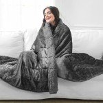 Aemicion Weighted Blankets Queen Size 20lbs for Adults,Soft Sherpa Fleece Heavy Weighted Blanket with Cozy Plush Flannel,Fluffy Warm Weighted Throw Blanket,60x80 inches,Dark Grey on Both Sides