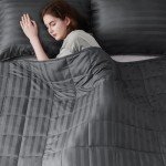 Wellfeel Weighted Blanket for Adult,20lbs Heavy Weighted Blanket 90"x90" Breathable Cooling Summer Blankets, Ultra Soft Cotton Comfort Throw Blanket with Glass Beads for All-Season (Dark Grey)