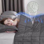 Wellfeel Weighted Blanket for Adult,20lbs Heavy Weighted Blanket 90"x90" Breathable Cooling Summer Blankets, Ultra Soft Cotton Comfort Throw Blanket with Glass Beads for All-Season (Dark Grey)