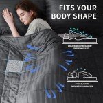 Wellfeel Weighted Blanket for Adult,20lbs Heavy Weighted Blanket 90"x90" Breathable Cooling Summer Blankets, Ultra Soft Cotton Comfort Throw Blanket with Glass Beads for All-Season (Dark Grey)
