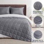 Wellfeel Weighted Blanket for Adult,20lbs Heavy Weighted Blanket 90"x90" Breathable Cooling Summer Blankets, Ultra Soft Cotton Comfort Throw Blanket with Glass Beads for All-Season (Dark Grey)
