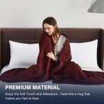 CuteKing Weighted Blanket for Adults: Weighted Blanket with Premium Glass Beads - Breathable Heavy Blanket for Comfort Sleep - Thick Blanket for Adult All Season (20lbs, 80"x87", King, Claret Red)