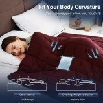 CuteKing Weighted Blanket for Adults: Weighted Blanket with Premium Glass Beads - Breathable Heavy Blanket for Comfort Sleep - Thick Blanket for Adult All Season (20lbs, 80"x87", King, Claret Red)