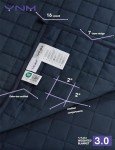 YnM Exclusive Weighted Blanket, Soothing Cotton, Smallest Compartments with Glass Beads, Bed Blanket for One Person of 140lbs, Ideal for Twin/Full Bed (48x72 Inches, 15 Pounds, Navy)