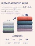 YnM Exclusive Weighted Blanket, Soothing Cotton, Smallest Compartments with Glass Beads, Bed Blanket for One Person of 140lbs, Ideal for Twin/Full Bed (48x72 Inches, 15 Pounds, Navy)