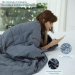 Weighted Idea Cooling Weighted Blanket Queen Size 20 lbs for Adult 60in x80in (Soft and Breathable Fabric, Dark Grey) with Premium Glass Beads