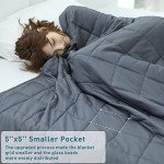 Weighted Idea Cooling Weighted Blanket Queen Size 20 lbs for Adult 60in x80in (Soft and Breathable Fabric, Dark Grey) with Premium Glass Beads
