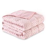 Sivio Weighted Blanket Twin 15 Pounds, Adult Weighted Blankets with Soft Minky Dots & Cozy Cooling Microfiber for Calming and Sleeping, Heavy Blanket, 48" x 72", Pink