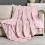 Sivio Weighted Blanket Twin 15 Pounds, Adult Weighted Blankets with Soft Minky Dots & Cozy Cooling Microfiber for Calming and Sleeping, Heavy Blanket, 48" x 72", Pink