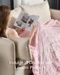 Sivio Weighted Blanket Twin 15 Pounds, Adult Weighted Blankets with Soft Minky Dots & Cozy Cooling Microfiber for Calming and Sleeping, Heavy Blanket, 48" x 72", Pink