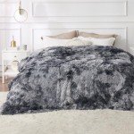 Bedsure Soft King Size Blanket for Bed, Fluffy Fuzzy Large King Blanket for Winter, Cozy Plush Sherpa Fleece Faux Fur Blanket, Thick Warm Christmas Blanket Gifts for Women, Men, 108x90, Tie Dye Grey