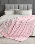 Sivio Weighted Blanket Twin 15 Pounds, Adult Weighted Blankets with Soft Minky Dots & Cozy Cooling Microfiber for Calming and Sleeping, Heavy Blanket, 48" x 72", Pink