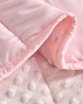 Sivio Weighted Blanket Twin 15 Pounds, Adult Weighted Blankets with Soft Minky Dots & Cozy Cooling Microfiber for Calming and Sleeping, Heavy Blanket, 48" x 72", Pink