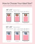 Sivio Weighted Blanket Twin 15 Pounds, Adult Weighted Blankets with Soft Minky Dots & Cozy Cooling Microfiber for Calming and Sleeping, Heavy Blanket, 48" x 72", Pink