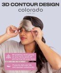 Colorado Home Co Sleep Mask, Silk Eye Mask for Sleeping, Lash Extension Eye Mask for Sleeping, Travel Sleep Mask, Blackout 3D Eye Sleep Mask for Women and Men, Silk Contoured Sleep Mask Nude Champagne