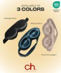 Colorado Home Co Sleep Mask, Silk Eye Mask for Sleeping, Lash Extension Eye Mask for Sleeping, Travel Sleep Mask, Blackout 3D Eye Sleep Mask for Women and Men, Silk Contoured Sleep Mask Nude Champagne