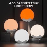 RICIAL Light Therapy Lamp, Sunlight Alarm Clock with 10,000 Lux Therapy Light, Wake Up Light with 20 Brightness & 4 Color Temperature, Dual Alarms & Snooze,11 Atmosphere Lights and Sleep Aid…