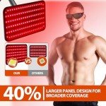RAIPATH Red Light Therapy for Face Body Use, 3 in 1 Chip 940nm Red Infrared Light Therapy Lamp for Full Body, Extra Large High Power Panel, Adjustable Stand & Timer for Home Office Relaxation