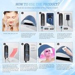 Multifunction Red Light Therapy for Face and Body, 850nm Near-Infrared Light Therapy Tool Skin Care Equipment at Home, Red Light Therapy Lamp with Leather Material, Waterproof, Blue
