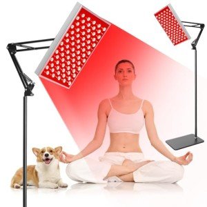 Red Light Therapy, Red Light Therapy Lamp for Body,Red Infrared Light Therapy Panel with Stand,Deep 660nm and 850nm Near Infrared Led Red Light Therapy Device at Home for Face Pain Skin Back