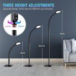 FBBJFF Happy Light Therapy lamp 11000 Lux, LED UV-Free Sunlight lamp,Full Spectrum Happy Therapy lamp with 10 Adjustable Brightness Levels, 2 in 1 Retractable Floor Sad Lamp (Black)