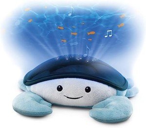 Zazu Cody The Crab Nightlight - LED Projector | Ocean Theme with Moving Fishes | Waves & Soothing Melodies | Battery-Operated Portable Baby Soother | 3 Steps Sleep Program | 5 Sounds | Cry Sensor