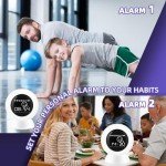 RTjoy LED Projection Alarm Clock, 3 in 1 Star Projector with LED Alarm Clock and Soothing White Noises, Remote Control Starry Sky Night Lights for Teen Kids Bedroom,School,Birthday,Holiday Gifts
