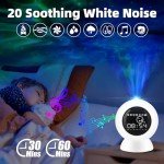 RTjoy LED Projection Alarm Clock, 3 in 1 Star Projector with LED Alarm Clock and Soothing White Noises, Remote Control Starry Sky Night Lights for Teen Kids Bedroom,School,Birthday,Holiday Gifts