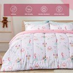 SLEEP ZONE Kids Twin Bedding Comforter Set - Super Cute & Soft Kids Bedding 5 Pieces Set with Comforter, Sheet, Pillowcase & Sham (Princess Castle)