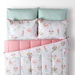 SLEEP ZONE Kids Twin Bedding Comforter Set - Super Cute & Soft Kids Bedding 5 Pieces Set with Comforter, Sheet, Pillowcase & Sham (Princess Castle)
