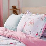 SLEEP ZONE Kids Twin Bedding Comforter Set - Super Cute & Soft Kids Bedding 5 Pieces Set with Comforter, Sheet, Pillowcase & Sham (Princess Castle)