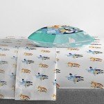Jay Franco Bluey & Bingo 5 Piece Twin Size Bed Set - Includes Comforter & Sheet Set - Super Soft Kids Bedding Fade Resistant Microfiber (Official Bluey Product)