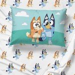 Jay Franco Bluey & Bingo 5 Piece Twin Size Bed Set - Includes Comforter & Sheet Set - Super Soft Kids Bedding Fade Resistant Microfiber (Official Bluey Product)