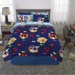 Franco Sonic The Hedgehog Anime Kids Bedding Super Soft Comforter and Sheet Set with Sham, 7 Piece Queen Size, (Official Licensed Product)