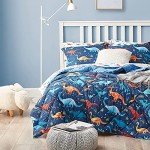 UMCHORD Kids Queen Bedding Comforter Set for Boys, 7 Pieces Soft Lightweight Dinosaur Bedding Queen Set with Sheets, Bed in a Bag, Durable Boys Queen Comforter Set