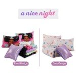 A Nice Night Black Girl Princess with Wings Comforter Set,Pink Gradient Glitter Rainbow Galaxy 6pcs Kids Bedding Set,Full