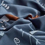 Wellboo Navy Bear Comforter Sets Twin Kids Boys Cartoon Animals Bedding Comforters Cotton Blue Woodland Forest Adventure Quilts Bear Fox Rabbit Toddler Cute Soft Comforters Children Dark Blue Warm Bed