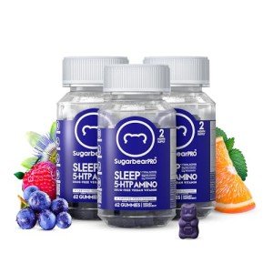 SugarbearPro Sleep Gummy for Adults with Extra Strength Melatonin 6mg, Magnesium, L-Theanine, 5 HTP, B6, Valerian Root, Lemon Balm - Chewable Sleep Supplement, Vegan Sleep Aid Vitamins-6 Month Supply