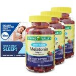 Spring Valley Zero Sugar Melatonin 5 mg 120 Gummies Sleep Support Dietary Supplement Bundle with Have a Great Sleep - Better Idea Guide (3 Pack 360 Gummies)