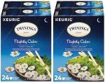 Twinings Nightly Calm Herbal Tea, Naturally Caffeine Free, Single Serve K-Cup Pods for Keurig, 24 Count (Pack of 4)