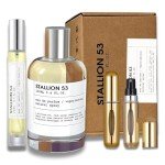 STORIES PERFUME Stallion 53 Eau De Parfum 100ml/3.4oz Unisex + 20ml Perfume FREE + Empty Travel Perfume Atomizer Gift - Herbal Earthy Woody Aromatic Fragrance Cologne for Women and Men