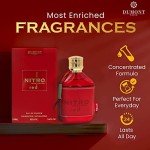 Dumont NITRO RED - 3.4oz - Eau De Parfum - Luxury Perfume for Men - Fruit, Woody, Floral & Masculine Fragrance - Long Lasting Cologne Mist & Body Spray - for Him