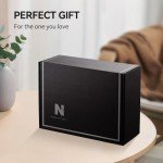 Nuoex Wooden 3 Tier Fragrance Organizer Storage Cologne Stand for Men, Perfume Tray Display with Drawer, Cologne Accessories, Cherry&Black