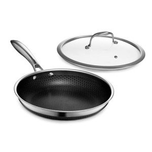 HexClad 25cm Hybrid Nonstick Frying Pan with Lid